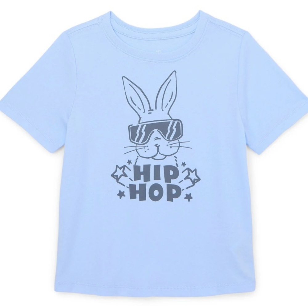 Kids Blue Hip Hop Bunny T-Shirt
